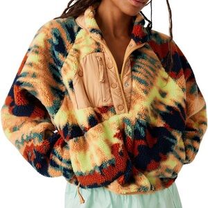 Free People Hit the Slopes (Rocky Ridge) Pullover - Oasis Aurora - NWT